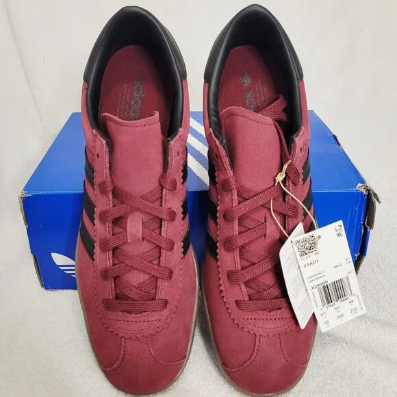 NWB- Adidas Originals STADT 'Burgundy' Casual Sneakers- Men- Size: 10 (JQ9009) - Picture 13 of 14